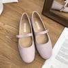 Fashion Flat Shoes Women's 2025 Spring New Red Round Toe Mary Jane Shoes Silver Working Outdoor Plus Size 42 43 44 Women's Shoes