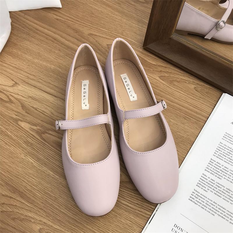 Fashion Flat Shoes Women's 2025 Spring New Red Round Toe Mary Jane Shoes Silver Working Outdoor Plus Size 42 43 44 Women's Shoes