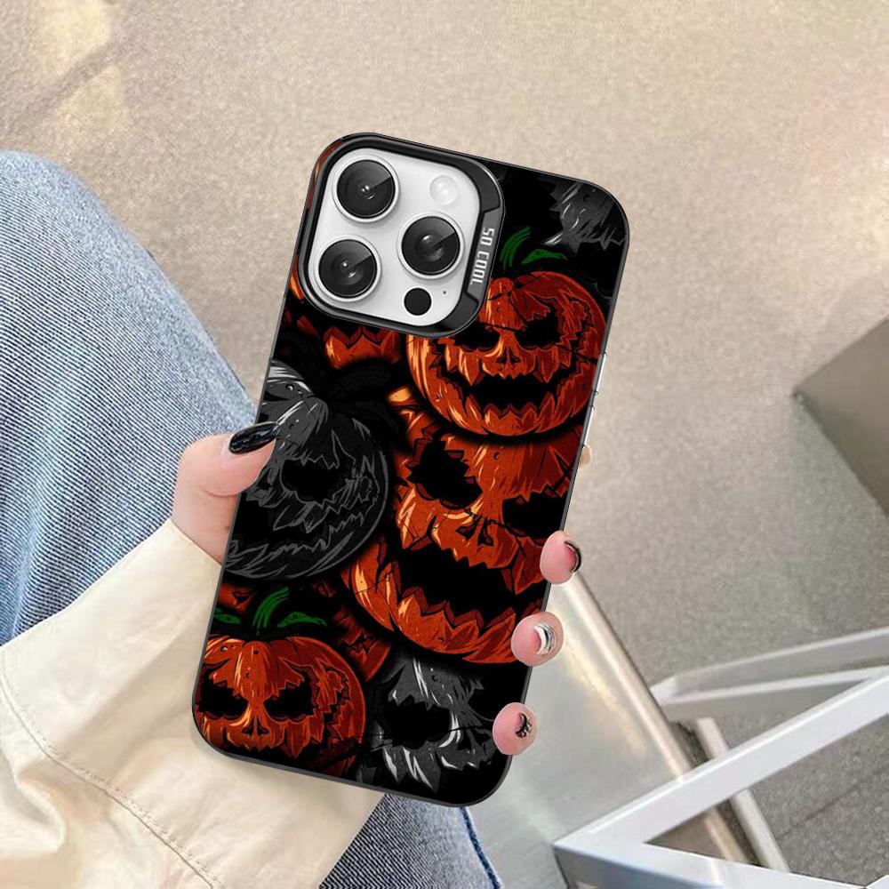 Pumpkin Phone Case For IPhone 16 15 14 13 12 11 Pro Max X XR XSMAX 8 7 Plus Matte Shockproof Back Cover