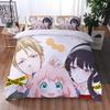3D Print Anime Spy Family Anya Bedding Set 3D Printed Suitable for Bedroom Duvet Cover Set With Pillowcases Kids Home Textile