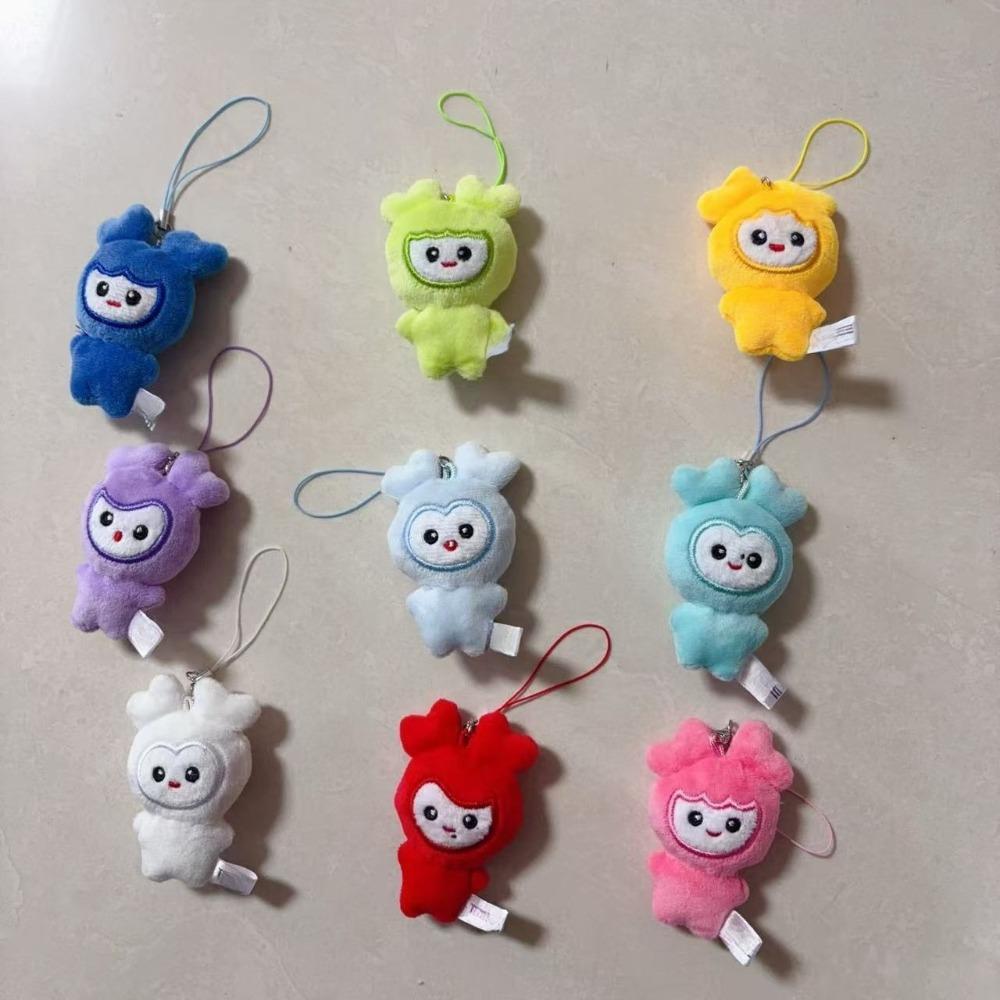 9pcs Cartoon Pacifier Doll Bag Pendant Popular Girls Team Star Peripheral Lovely Momo Doll Keychain Accessories Fan Gift Collect