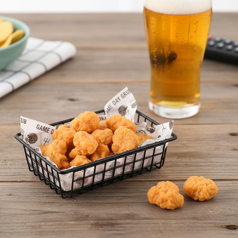 Realistic Simulation Food Model Set Fake Chicken Popcorn for Culinary Display Kitchen Scene Café Decoration Props
