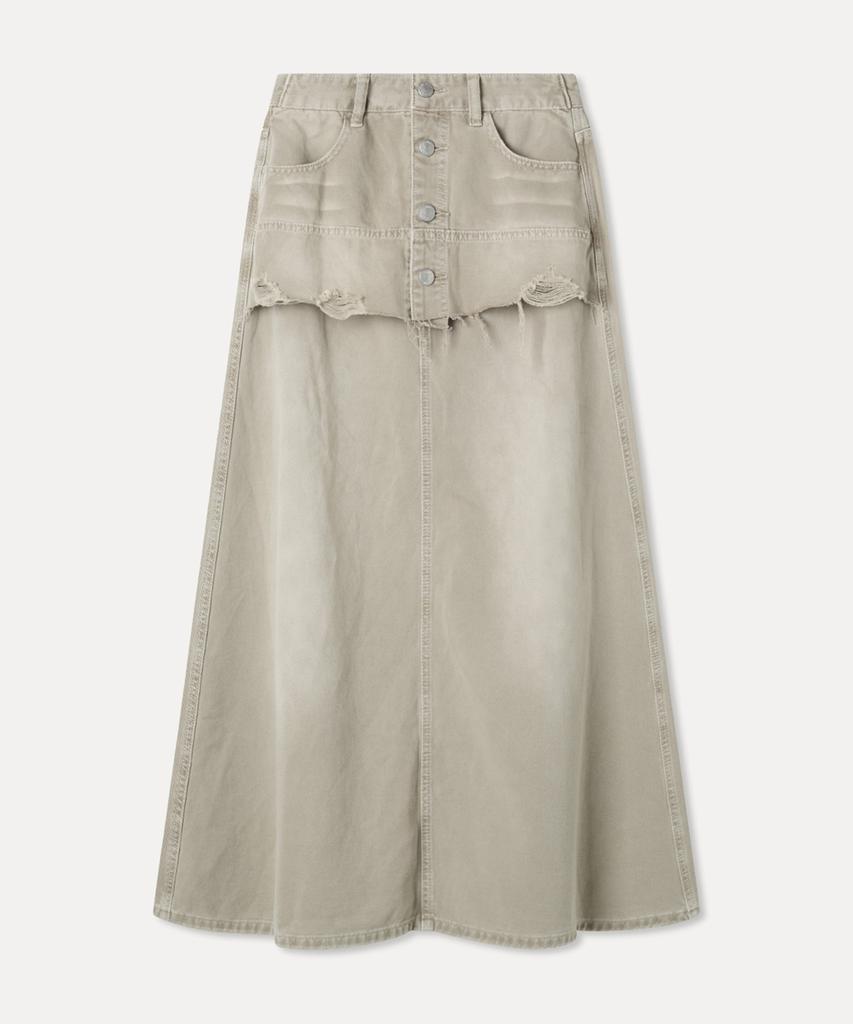 MIXXO Layered Denim Long Skirt_Miwwjg55Ss