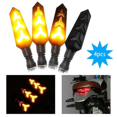 Clignotant LED pour motos, 2 pièces, jaune séquentiel, résistant aux chocs, faible consommation d'énergie, indicateur LED coulant, 2023