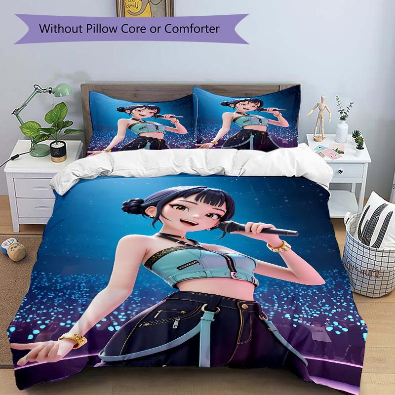 3pcs Huntrix, K-pop Bedding Set. Soft and Comfortable with No Core Included (1x Duvet Cover + 2x Pillow Covers) yy251010182