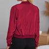 Women's Solid Color Fashionable Sleeve Long Sleeved Zipper Casual Top  Jacket Jacket