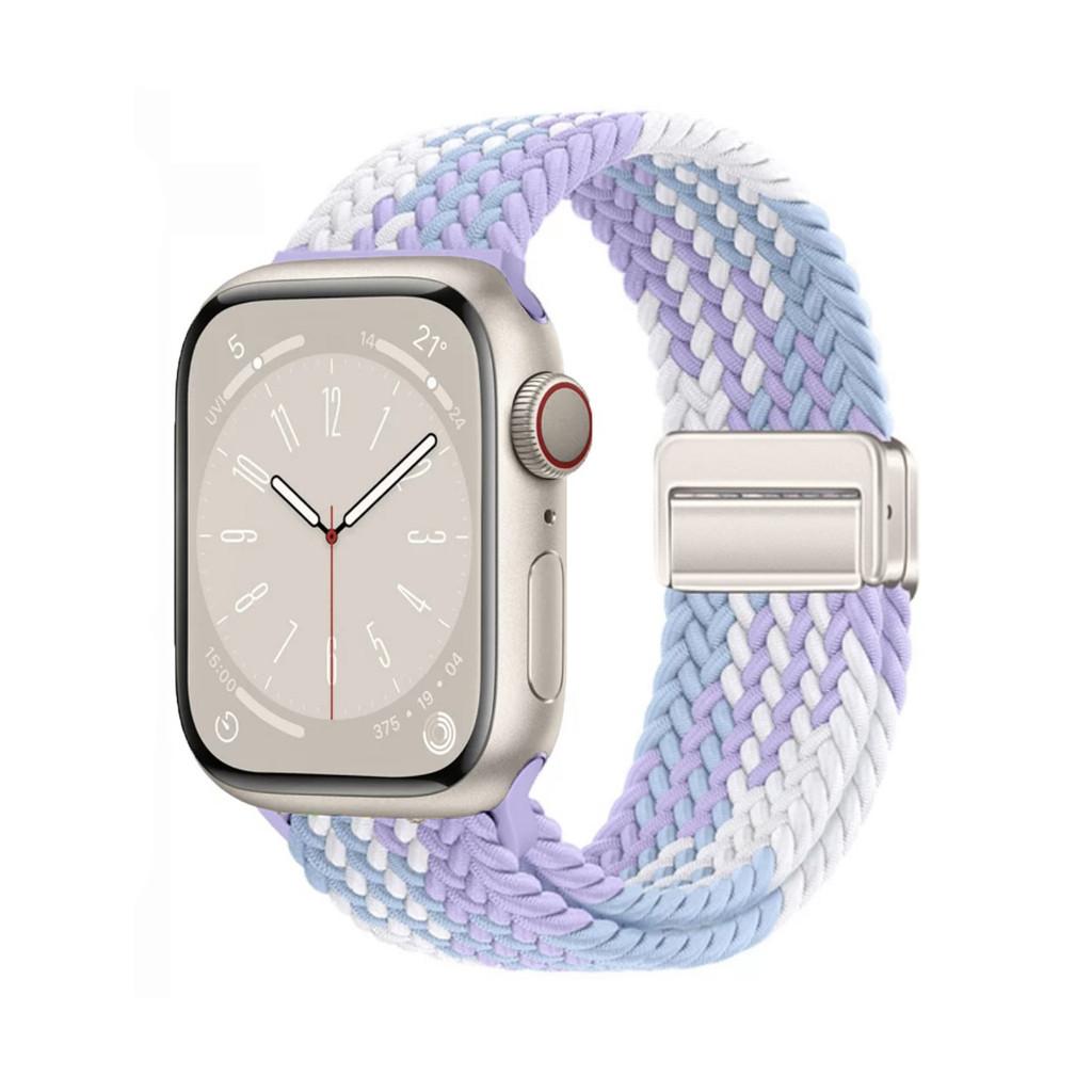 Nylon Braided Band Strap Compatible For Apple Watch S10 46mm 44mm 40mm 45mm 49mm 41mm 38mm iWatch Series Se 10 7 3 5 6 8 9 Ultra
