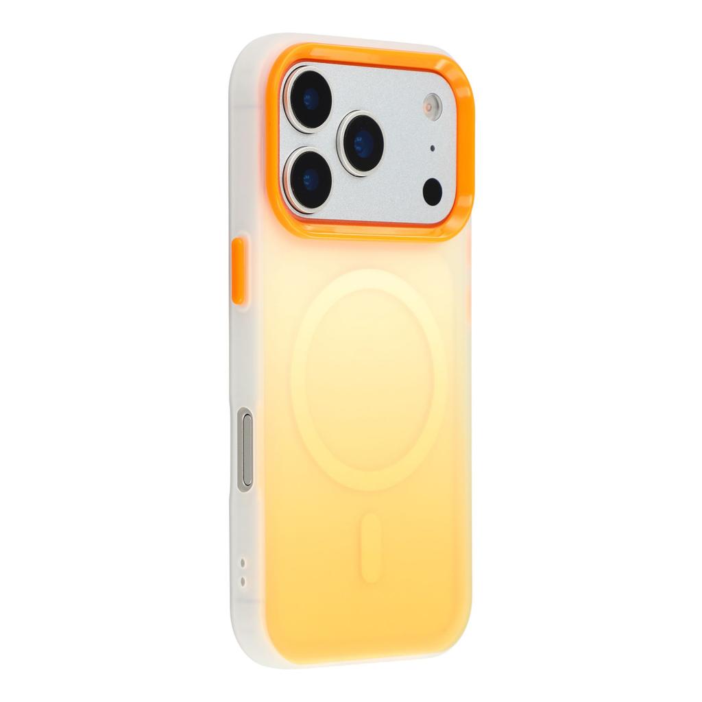 For iPhone 17 Pro Case Compatible with MagSafe Gradient Frosted Design PC + TPU Phone Cover
