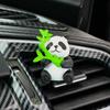 Panda-Auto-Ornamente, Auto-Dashboard, Mittelkonsole, Panda mit Bambus-Ornament, Garten-Mikro-Landschaftsdekoration, Zubehör