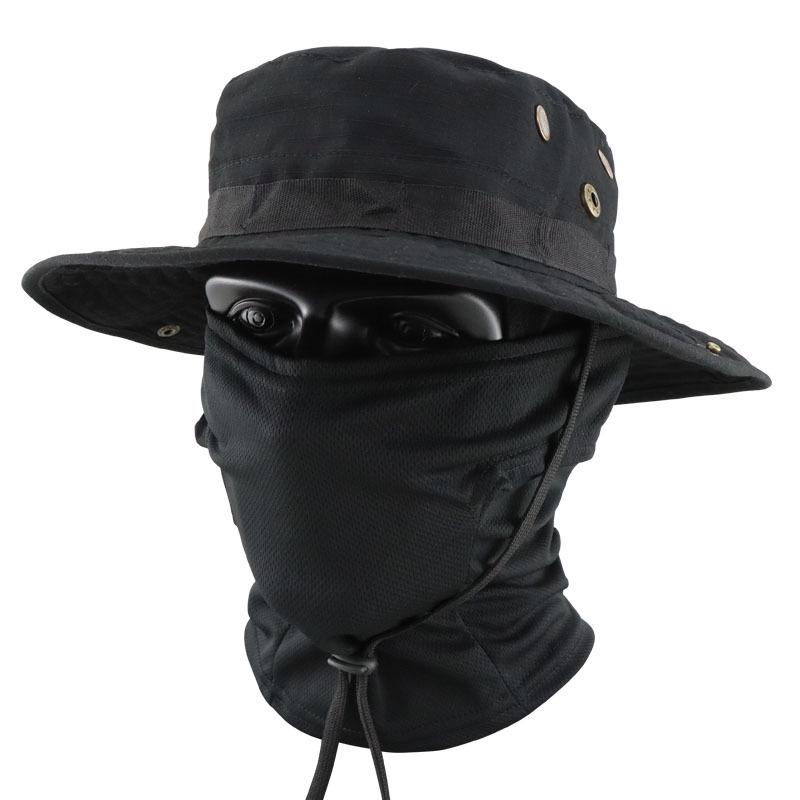 

Чоловічий комплект камуфляжних капелюхів-відер: Багатофункціональний, дихаючий, сонцезахисний рибальський капелюх з круглими полями.