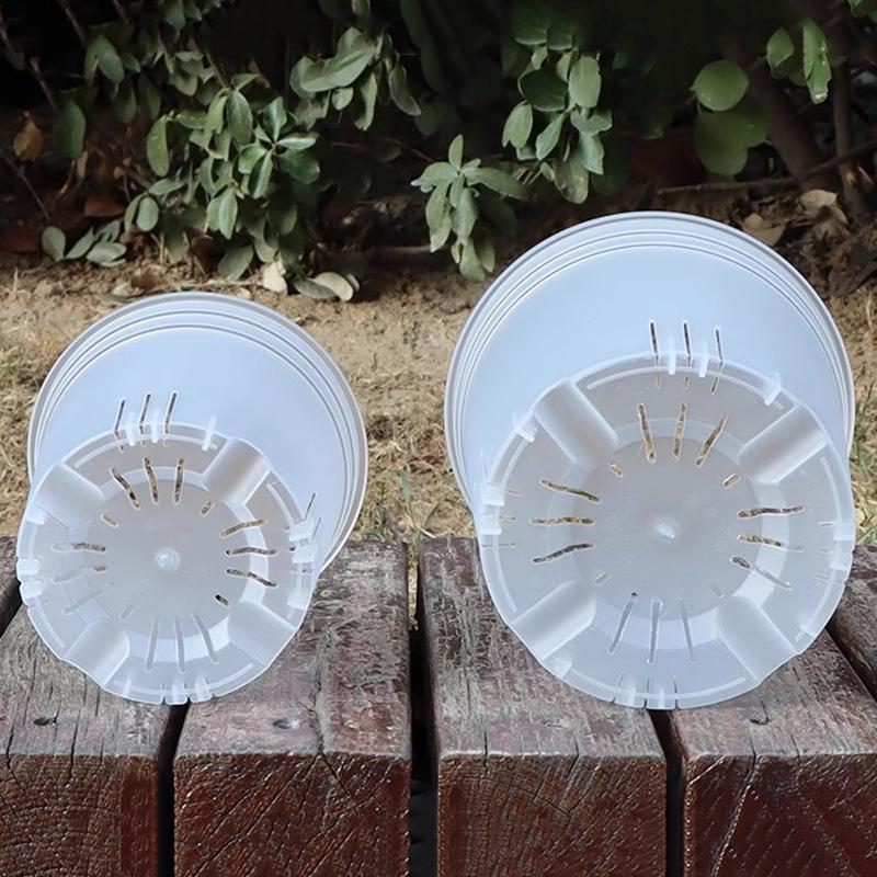 Flowerpot Transparent Breathable Flower Pots Seedling Pots Potted Plants Home Balcony Rose Root Control Pot Gardening Supplies