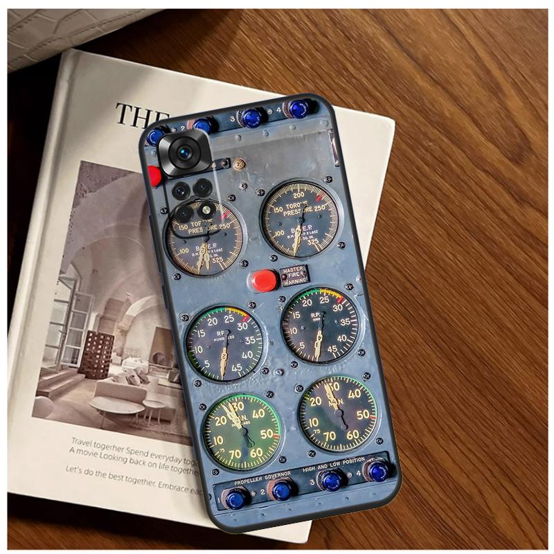 Aviation Aeroplane Pilot Cockpit Case For Xiaomi Redmi Note 14 13 9 10 11 12 15 Pro Plus Cover For Redmi 15 C 13C 12C 10C 14C