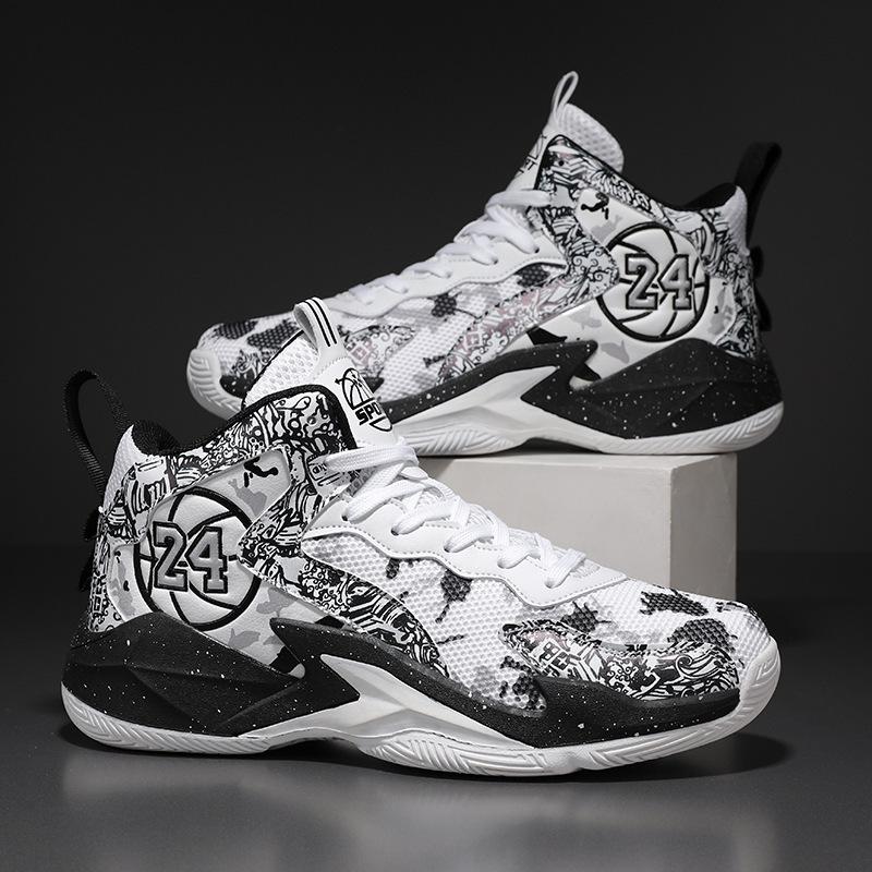 

Ні. 24 сітчасті баскетбольні кросівки чоловічі дихаючі з літаючого трикотажу, молодіжні студентські змагальні тренувальні кросівки, нековзке спортивне взуття для реального бою чоловіче 42