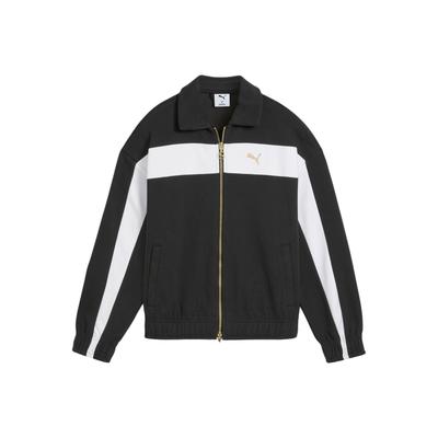 T7 Comfortable Versatile Sports Casual Jacket Color Block Short Double Zipper Women Jacket Black 633960-01