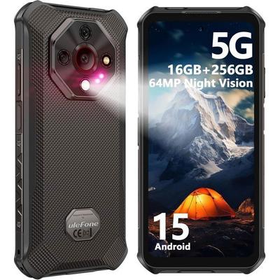 Rugged 5G Smartphone Ulefone Armor X16 Pro 16GB+256GB 6.56" Unbreakable Smartphone 10360mAh 64MP Night Vision Dual SIM/NFC Black