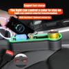 1pcs New Car Crevice Storage Box with 2 USB Charger Colorful LED Seat Gap Slit Pocket Seat Organizer Card Phone Bottle Cups Holder