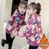 Girls' Cartoon Fleece Hooded Sweatshirt - Autumn/Winter 2025 Kids' Fashionable Thick Top