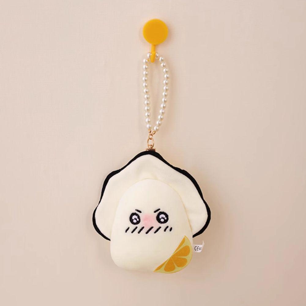 with Pearl Chain Oysters Pendant Doll 10cm Size Oysters Plush Pendant  Keychain Decor