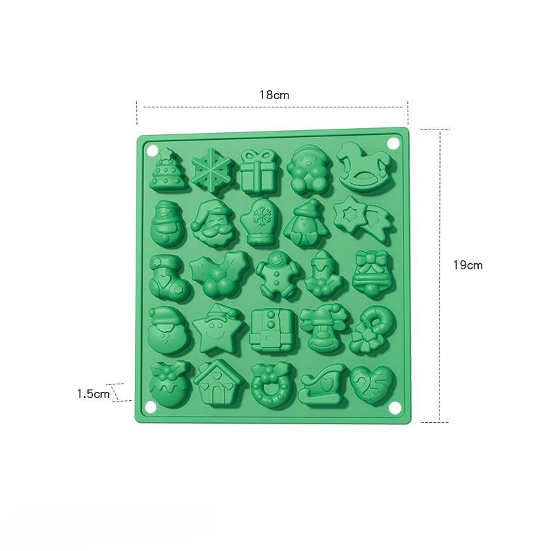 Silicone Chocolate Molds Christmas Santa Claus Snowman Gingerbread Man Baking Molds for Jelly Candy Gummy Soap DIY Baking Tool