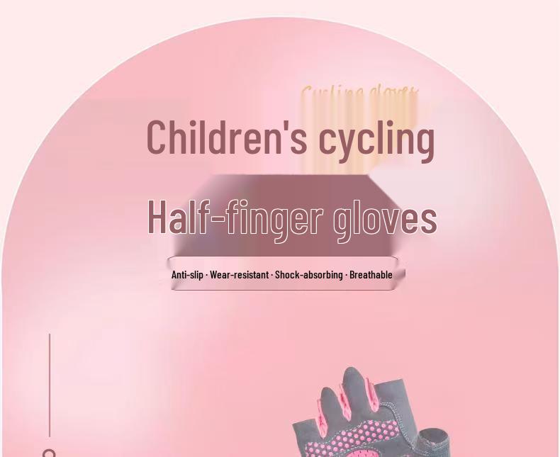 Kids' Non-Slip Half-Finger Gloves for Skating, Biking & Training