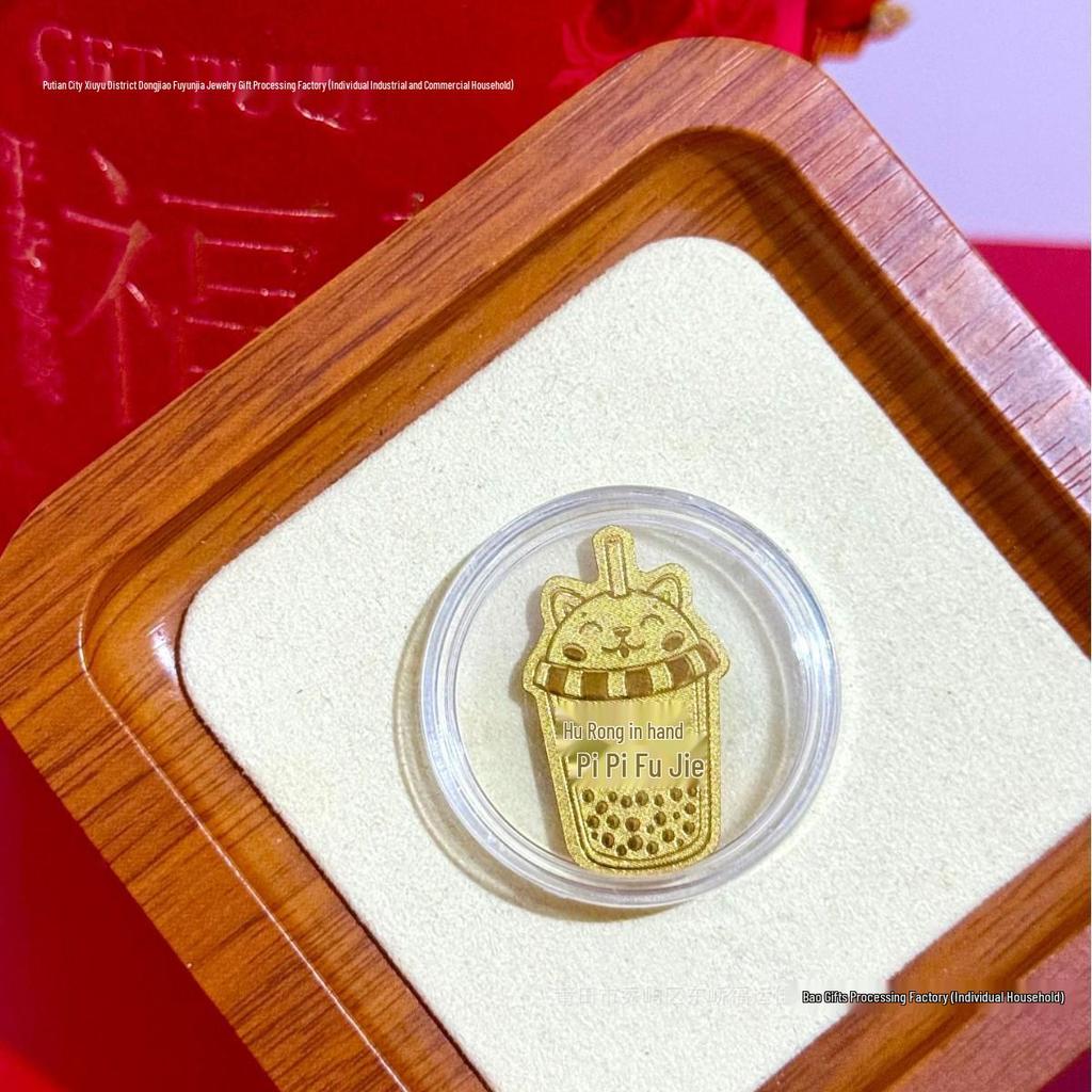 Pure Gold 999 Horse Year Phone Sticker for Wealth and Health - Popular Douyin Live Seller