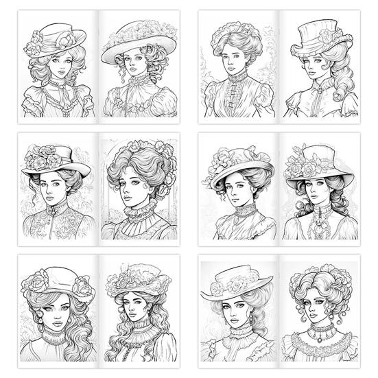 Anime Characters Coloring Book for Adults Teens Skull Woman Coloring Book DIY Stress Relief Art Book