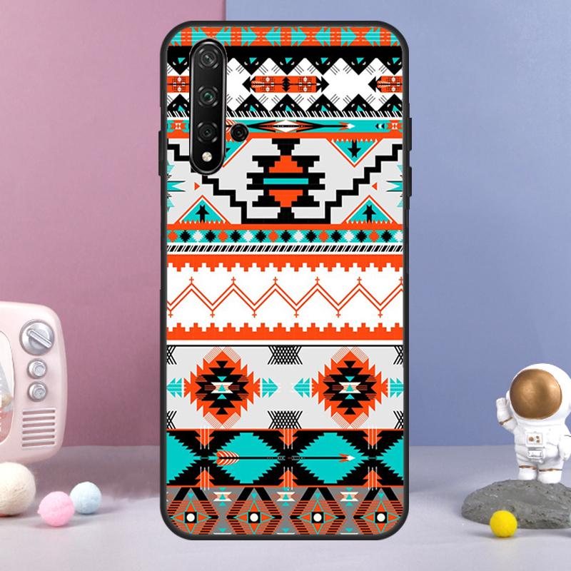 

Бесшовный племенной Boho в стиле коренных американцев Для Huawei Nova 7i 8i 11i 12i 12s Y73 Y70 Y90 Y60 Y72 Y61 Y91 9 10 SE P30 Pro P40 Lite Чехол Huawei Nova Y70
