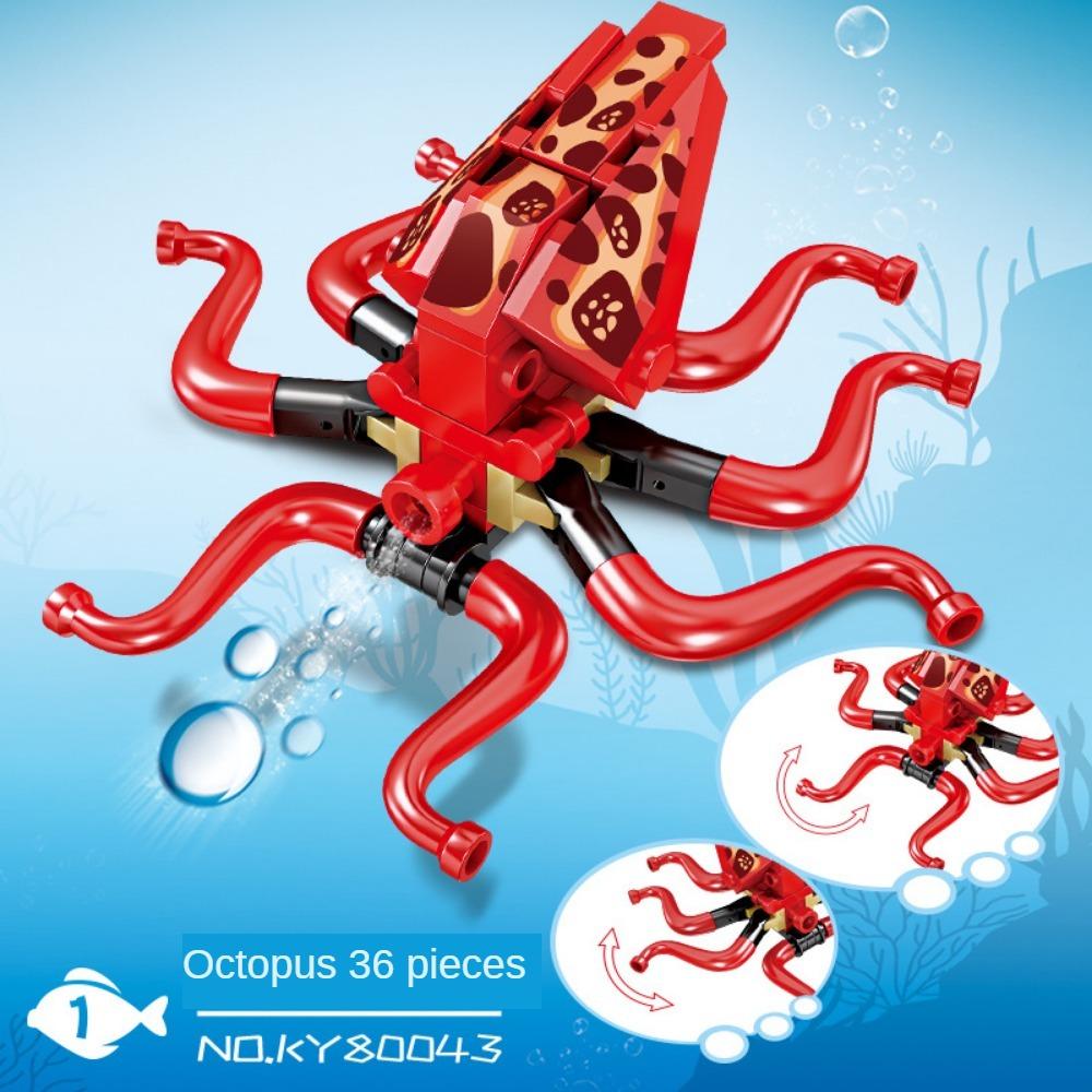 Insect ocean small particle model blocks, puzzle assembly blocks, block toys, children's gifts, birthday gifts, animal shaped blocks