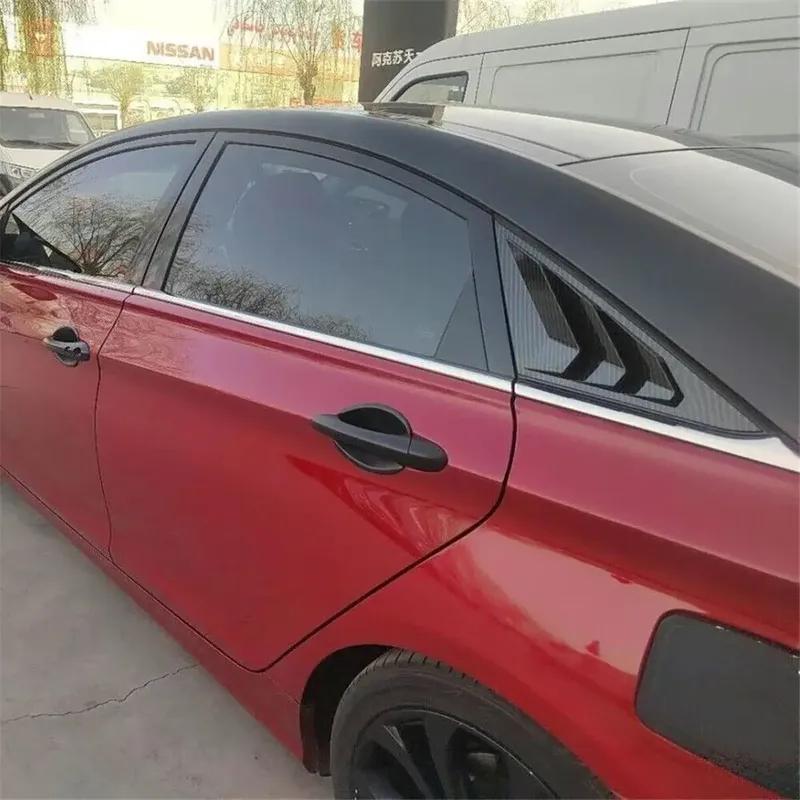 For Hyundai Sonata 2011 2012 2013 2014 ABS Plastic Rear Window Quarter Louver Cover Side Vent Trim Car Adhesive Accessories