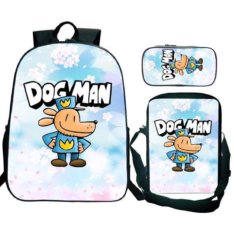 3 Stück Dog Man Rucksack Herren Jugendliche Port Reiserucksack Studenten Schule Umhängetasche Dogman Trend Laptop Rucksack