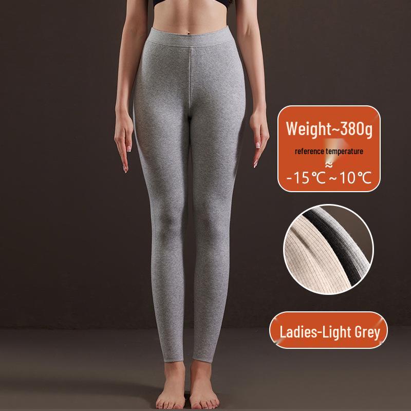 

Чоловічі та жіночі вовняні кашемірові штани з високою талією - Товсті та облягаючі для зимового базового шару M