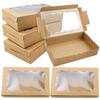 Pastry Box with Window - White Cardboard Kraft Paper for Cake and Dessert Packaging