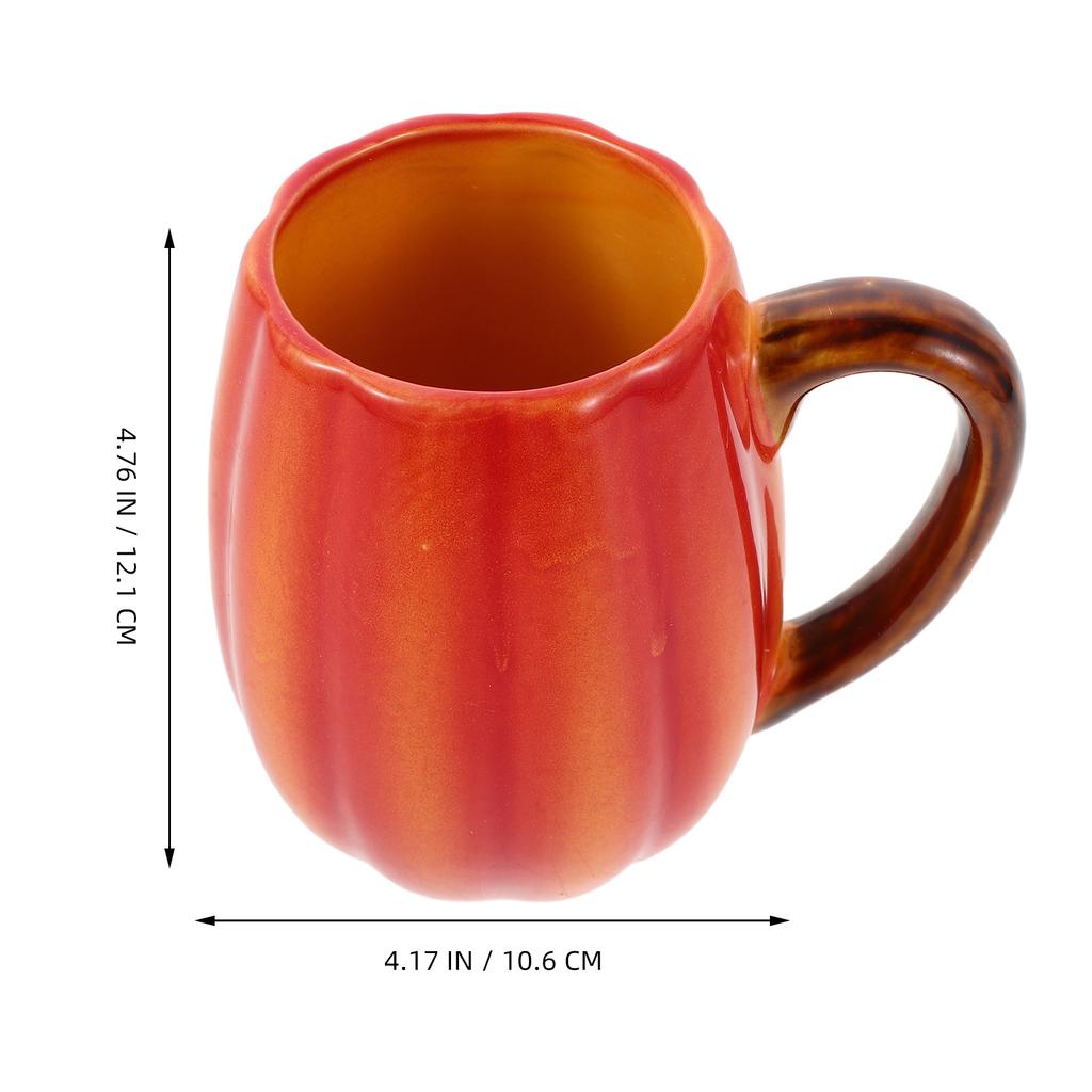 Halloween Pumpkin Coffee Mug Ceramic Vintage Pumpkin Shaped Tea Cup Thanksgiving Party Decoration Halloween Coffee Mug