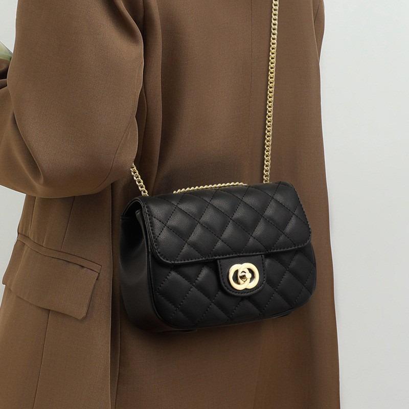 Bags women's versatile small square bags are popular today, new trendy leather messenger bags women's light luxury fashion shoulder bags
