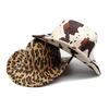 Elegante Cappello a Cilindro Stile Western con Ampia Falda Fedora con Fantasia Leopardata per Donne Uomini Unisex Copricapo Vintage per Feste