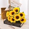 Mini Sunflower Artificial Flower Arrangement for Living Room or Dining Table Decoration
