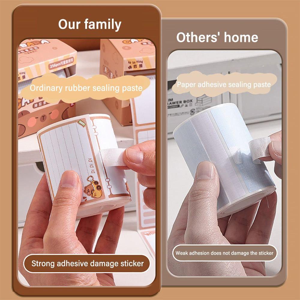 256 PCS/Set DIY Memo Pad Pull-out Design Labels Stickers Sticky Note  School Office Supplies