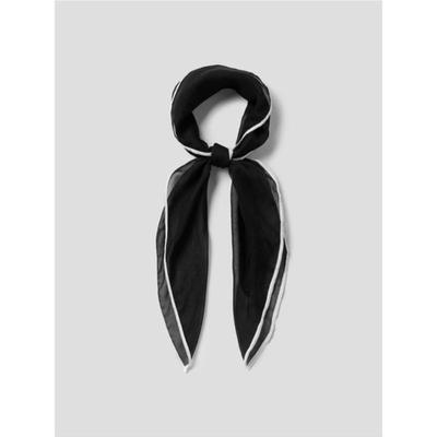 Sheer Tipping Scarf Black (195784WY35)