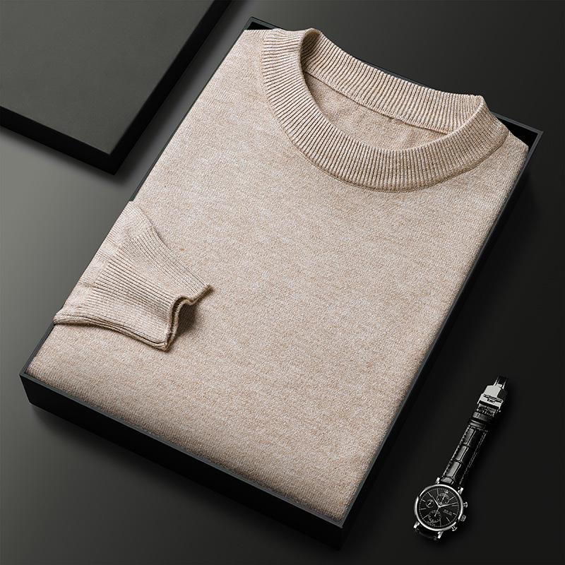 Men's Slim Fit Round Neck Knitted Sweater - Multicolor, Autumn/Winter Collection