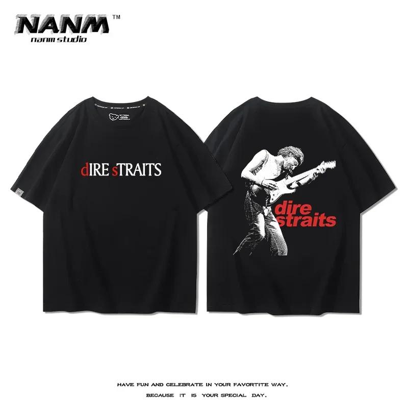 Blues Rock Hiphop Print 100 Cotton Men Women Tshirt Summer Autumn Daily Outdoor Sports Party Casual Loose Street Shortsleeve
