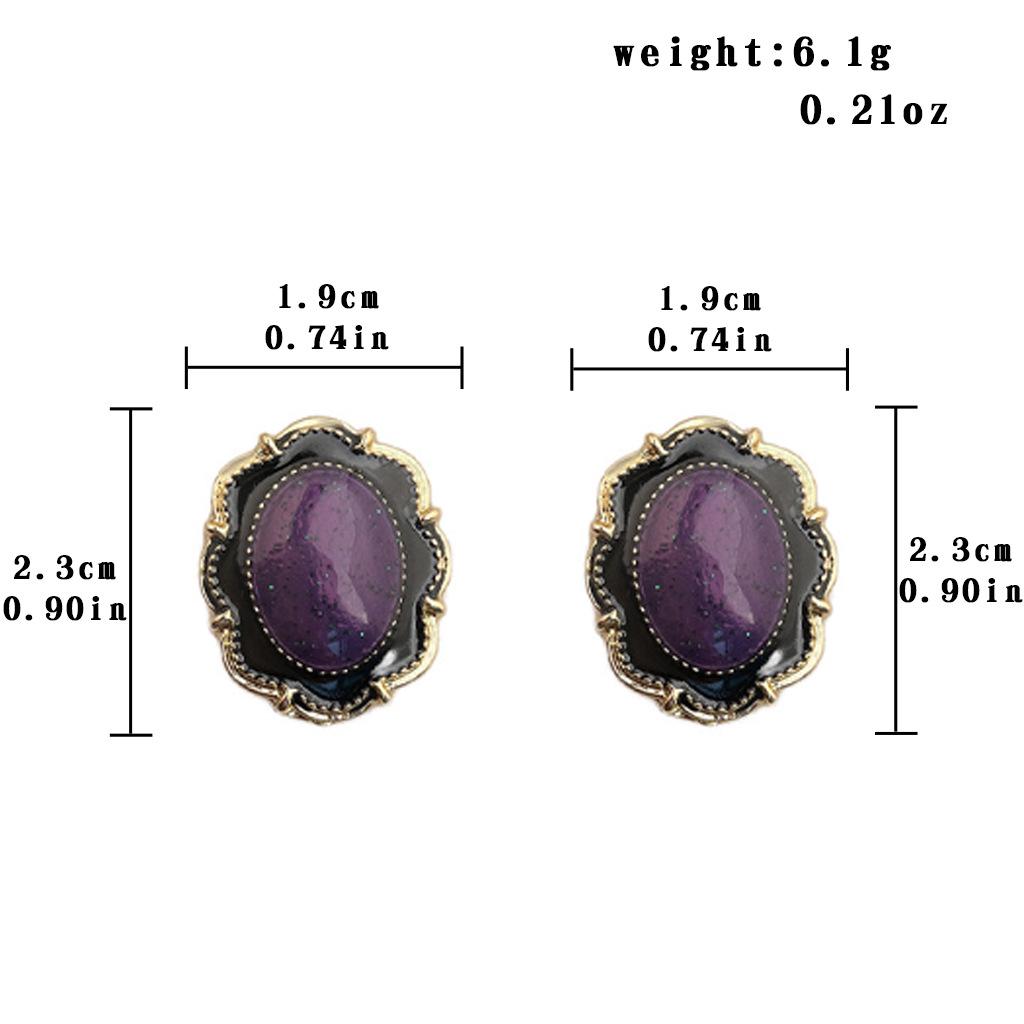 Винтажные французские кружевные серьги с капельным маслом: Художественный, Универсальный, Роскошный