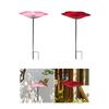 Outdoor Bird Feeder Bird Bath Bowl Cute Birdbath Weatherproof Watering Station with Stake for Garden Yard Patio Decoration