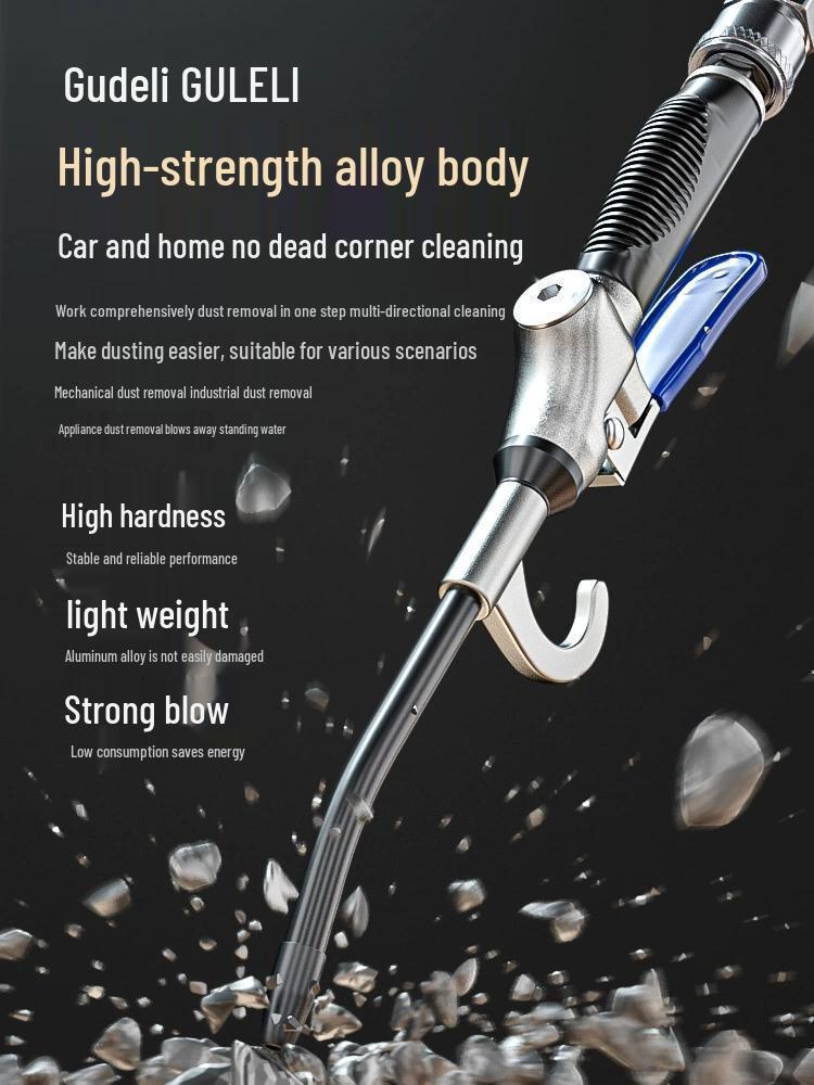 Non-slip Rubber Handle Alloy High-Pressure Air Blow Gun for Dust Removal