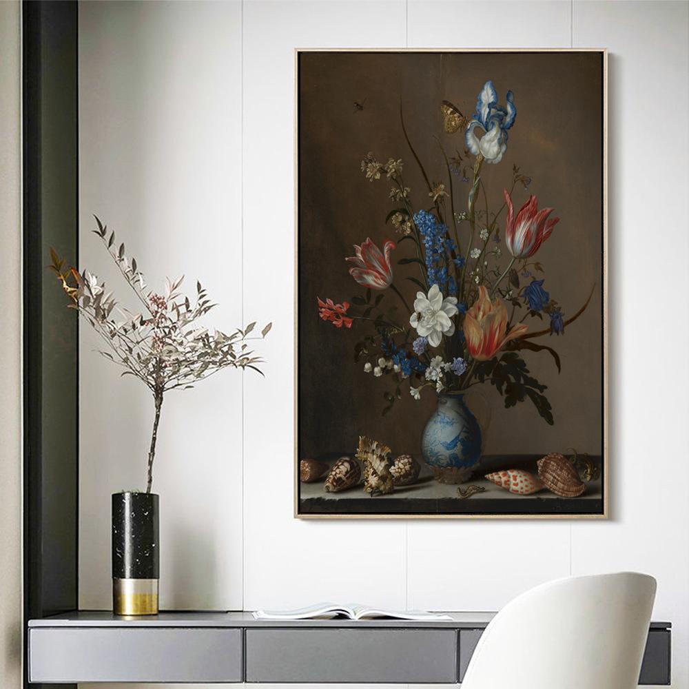 

Абстрактные цветы розы картина маслом ботанические настенные художественные постеры современная флористика художественная картина гостиная украшение дома без рамки 21*30cm No Frame