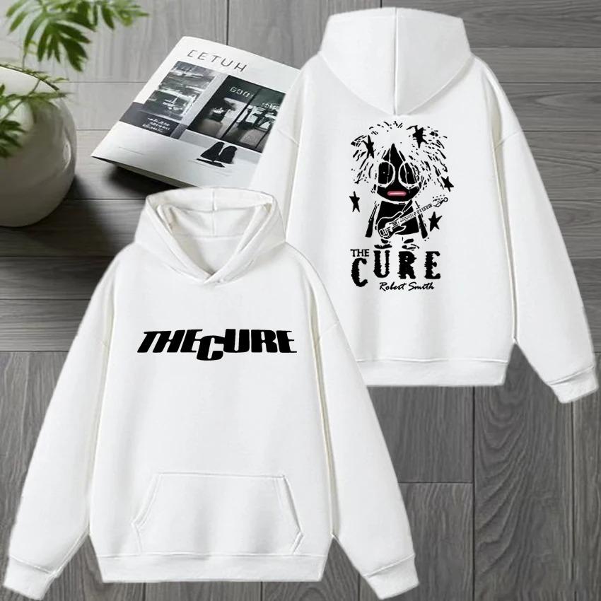 Rock Band THE CURE 90s Alternative Rock Double Sided Print Streetwear Unisex Vintage Hip Hop Hoodie Men Women Fleece Sweatshirt