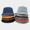 Vintage Denim Fisherman Hat With Wide Brim For Sun Protection And Casual Style