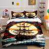Ship, Compass, and Sunset. Bedding Sets Duvet Cover Sets Duvet Covers Pillowcases(1*Duvet Cover 2*Pillowcases Without Duvet Insert)
