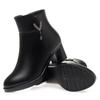 Frauen Stiefel Winter Mode Anti-Rutsch Frauen Stiefeletten Mid Heel Natürliche Wolle Echtes Leder Schnee Stiefel Damen