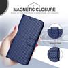 For iPhone Air Wallet Case with Strap Carbon Fiber Texture Leather Mobile Cover
