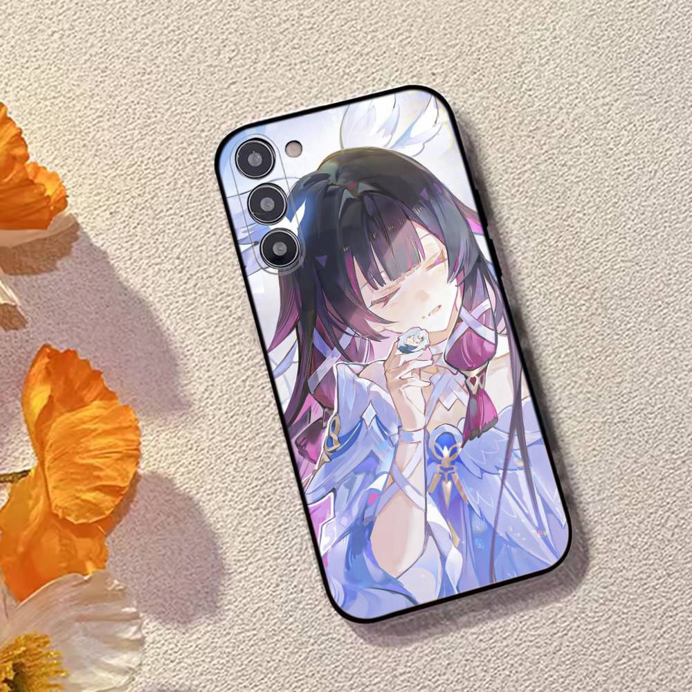Game Genshin Impact Damselette Columbina Phone Case For Samsung Galaxy A73,A72,A71,A70,A53,A52,A51,Soft Silicone Black Cover